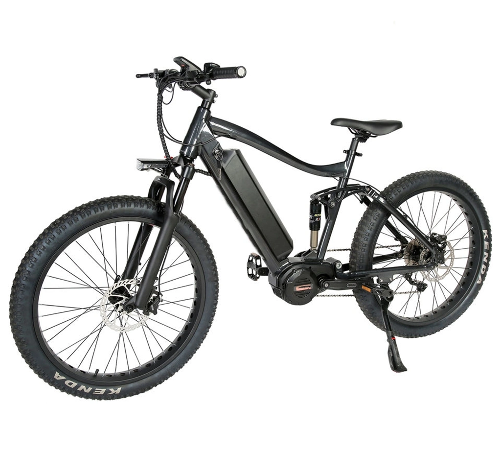 New Best 48V 1000W MID Drive Ebike Full Suspension Bafang Dirt Mountain Electric Bicycle 20inch Fat Tire Electric Bike