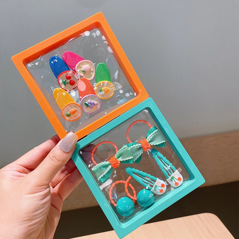 Los niños coreanos bebé Arco Scrunchie color lindo Jelly Bean Bb Hair Clip