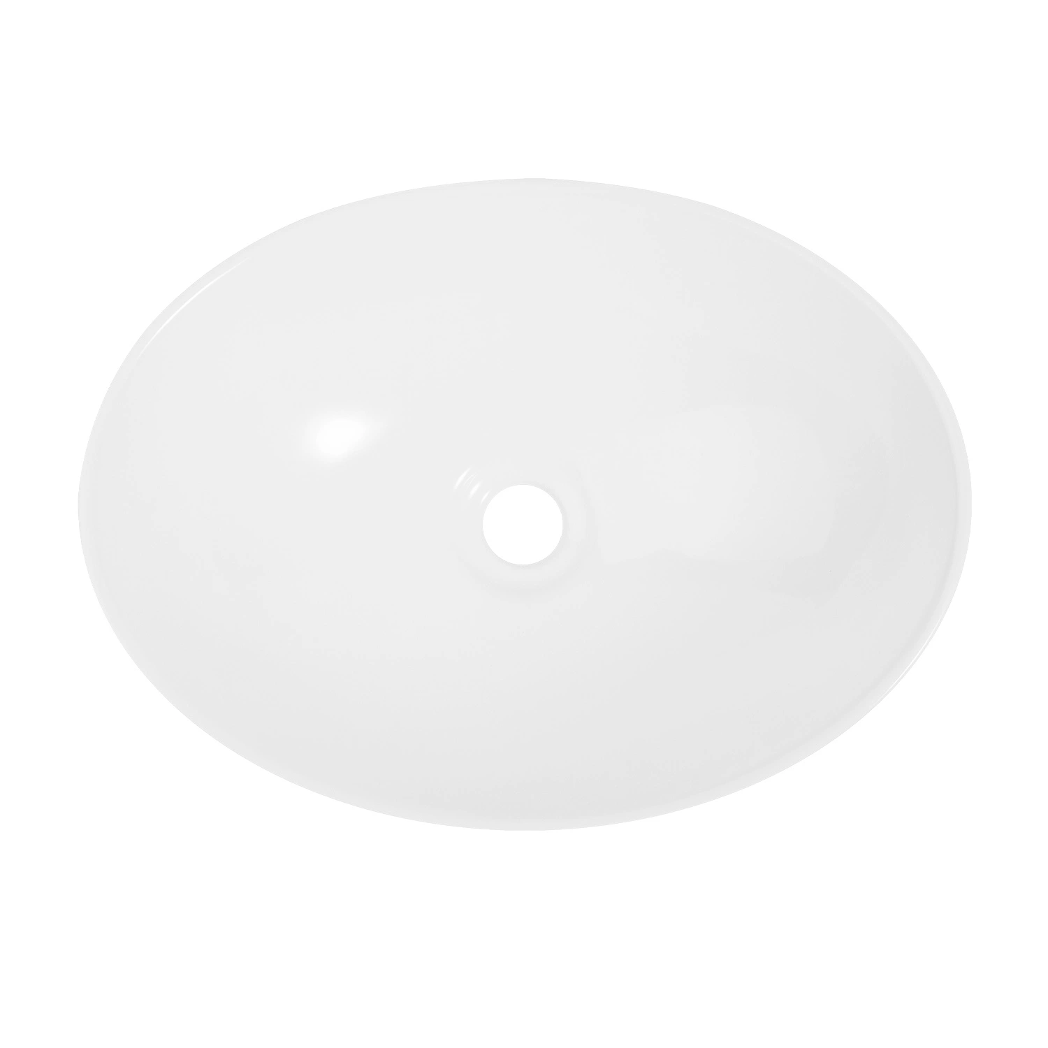 Bathroom White Cloakroom Porcelain Ceramic Vanity Durable Countertop Lavatory Oval Shape Grade-a Vitreous China Tabletop Art Basin Vessel Sink