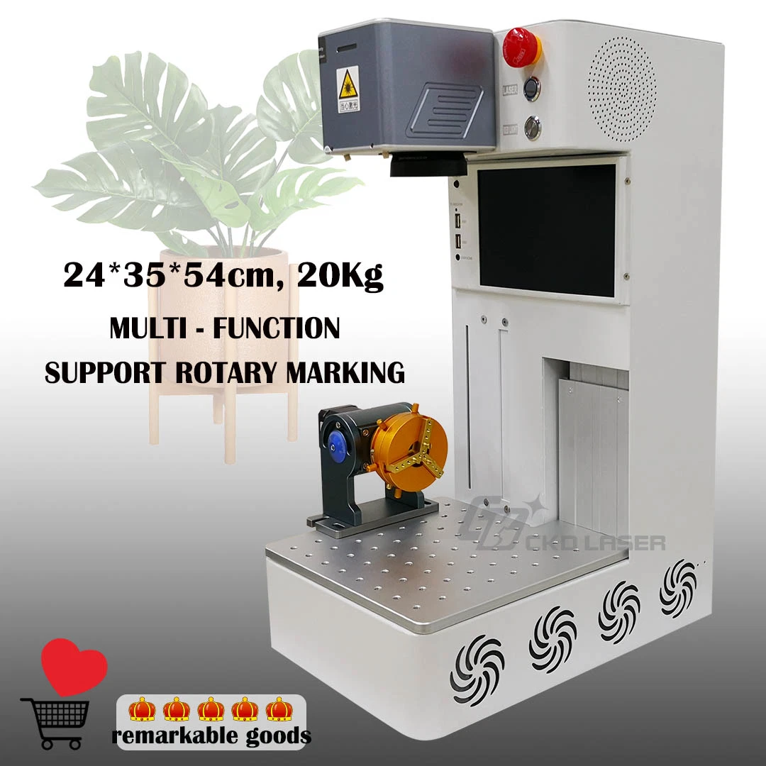 Mini Optical Fiber Laser Marking Machine for U Disk Cup Bottle Watch Case Tick Mark