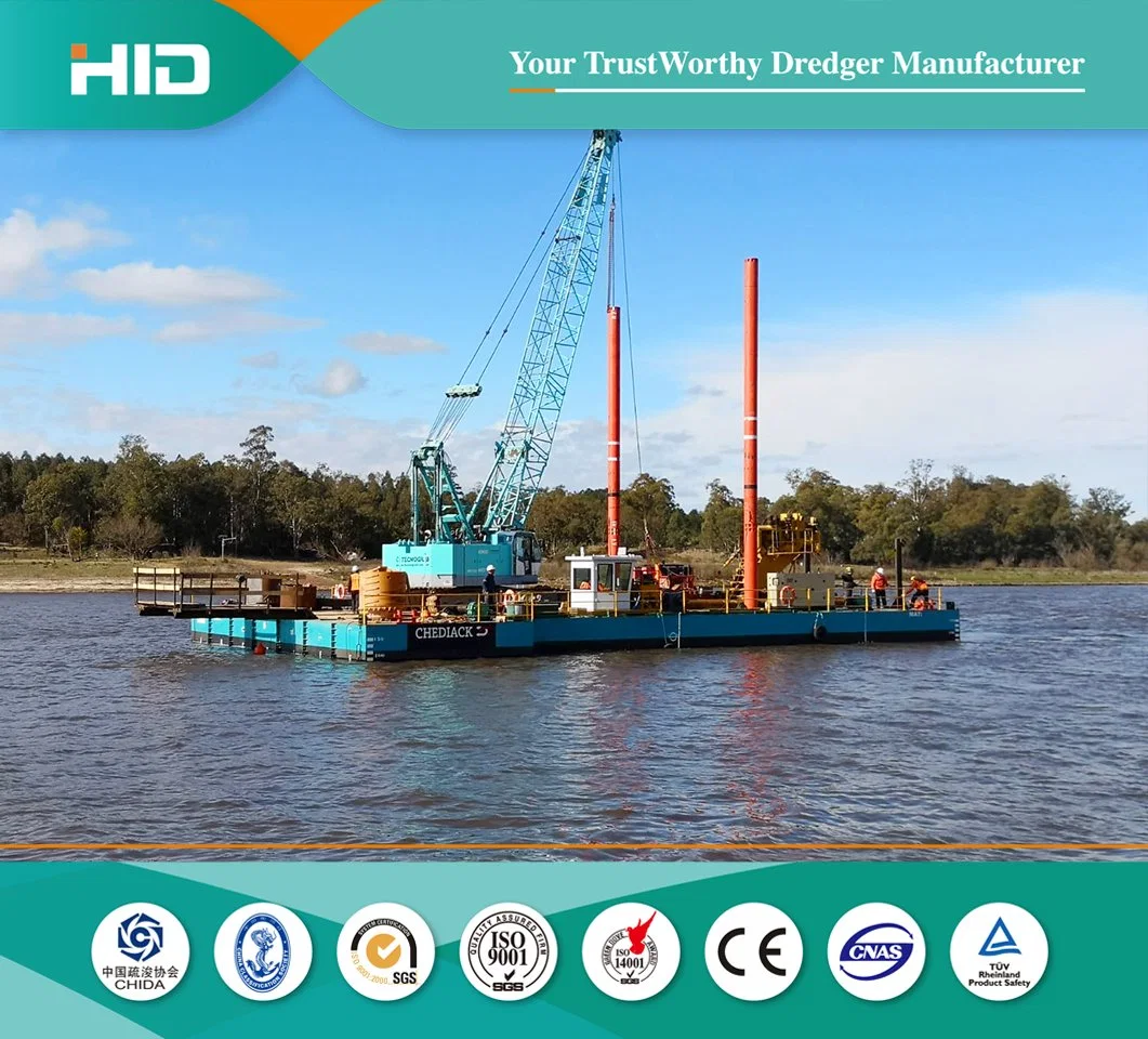 Modular Pontoons Work Floating Platform 100t-800t Loading Capacity Heavy Equipment Carrier Floating Barges