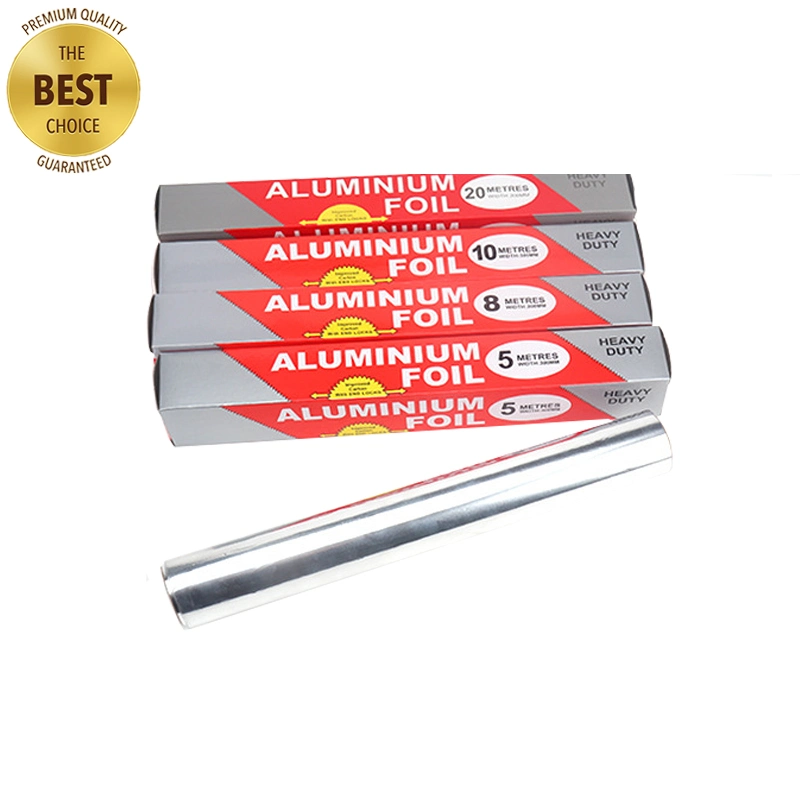 Rouleau de feuille d'aluminium argent aluminium épais antiadhésif pour usage intensif Feuille 20m 10m 5m longueur Restauration feuille de cuisine pour la cuisson