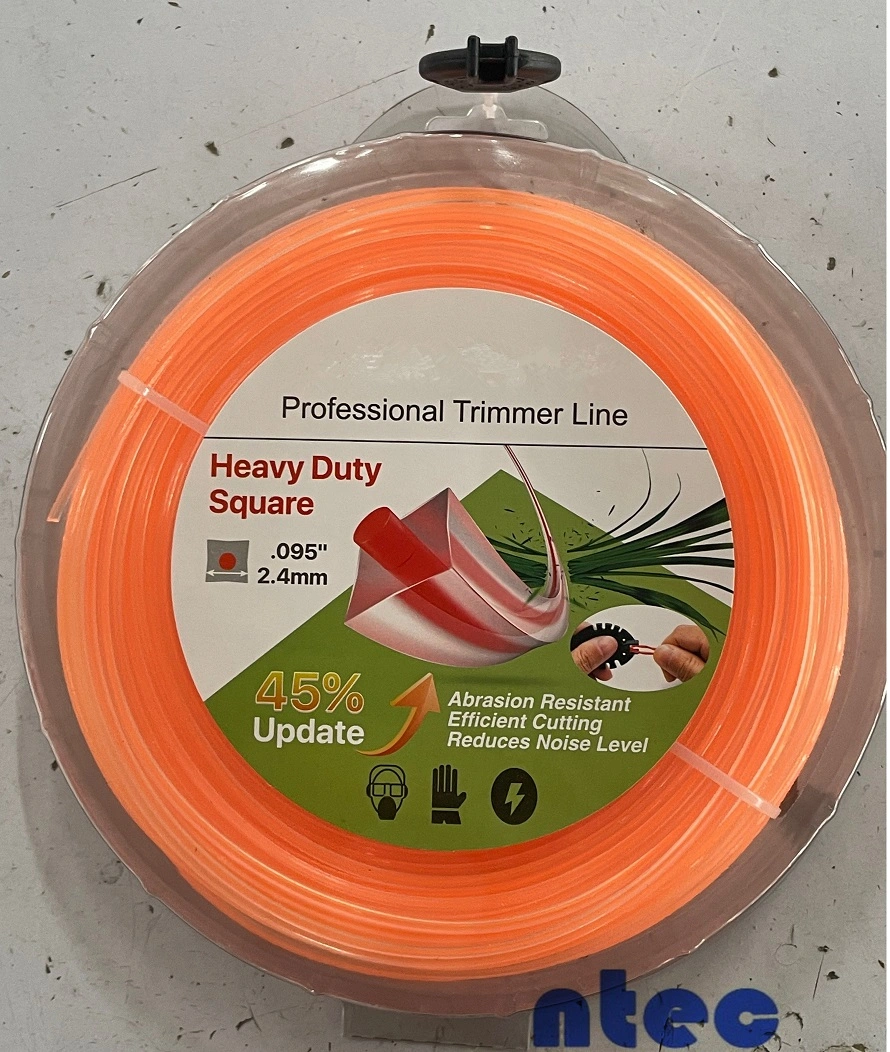 Heavy Duty Low Noise 1.3mm-4.0mm Duo Core Square 1lb Trimmer Line