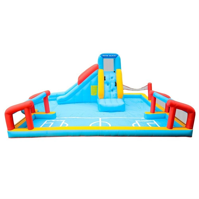 Commercial Bouncy Castle House Obstacle Slide Castle African Safari Inflatable Playground