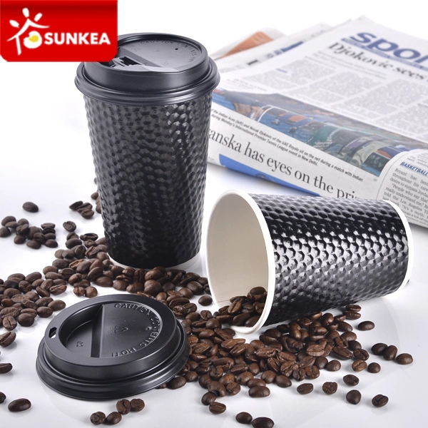 Sunkea Custom Logo Printed High quality/High cost performance Double Single Wall Disposable Hot Coffee Paper Cup Party Favors Beverage Support