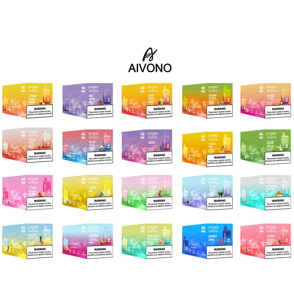 Vape Pod jetable cigarette électronique Aivono AIM Boxx 4000 bouffées VAPE Pod 10ml E liquide 550mAh 20 arômes 0% 2% 5 % Atomizer