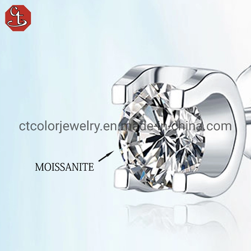 Joyería de moda Moissanite orejeras Temperament y versátiles pendientes para niñas