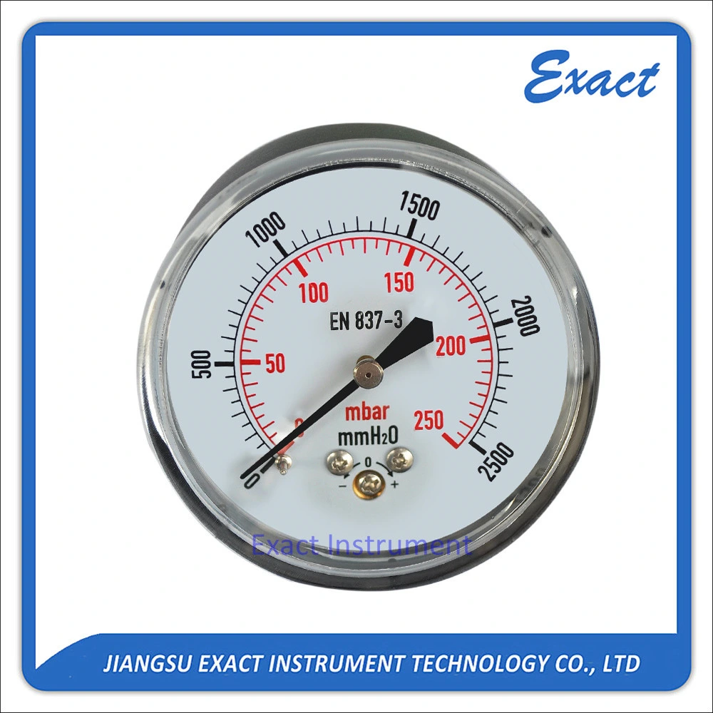 Widely Use Gas Distribution Micro Pressure Gauge-Capsule Pressure Gauge-Mbar Pressure Gauge