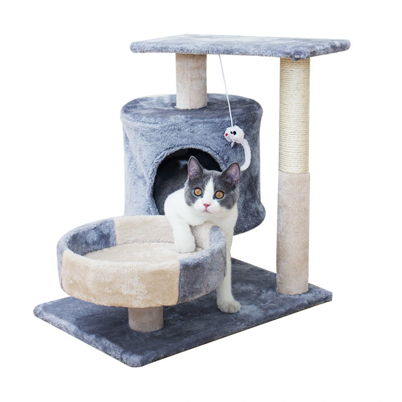 Small and Medium-Sized Cat Climbing Frame with Mouse Toys