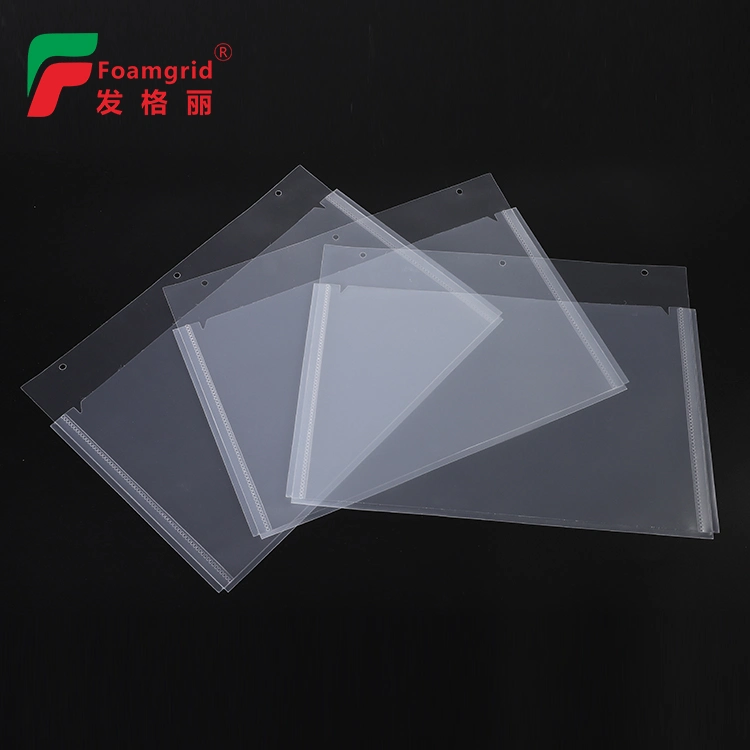 A4 Waterproof Transparent PP Pocket Sheet Protector with 3 Holes (Manufactory)