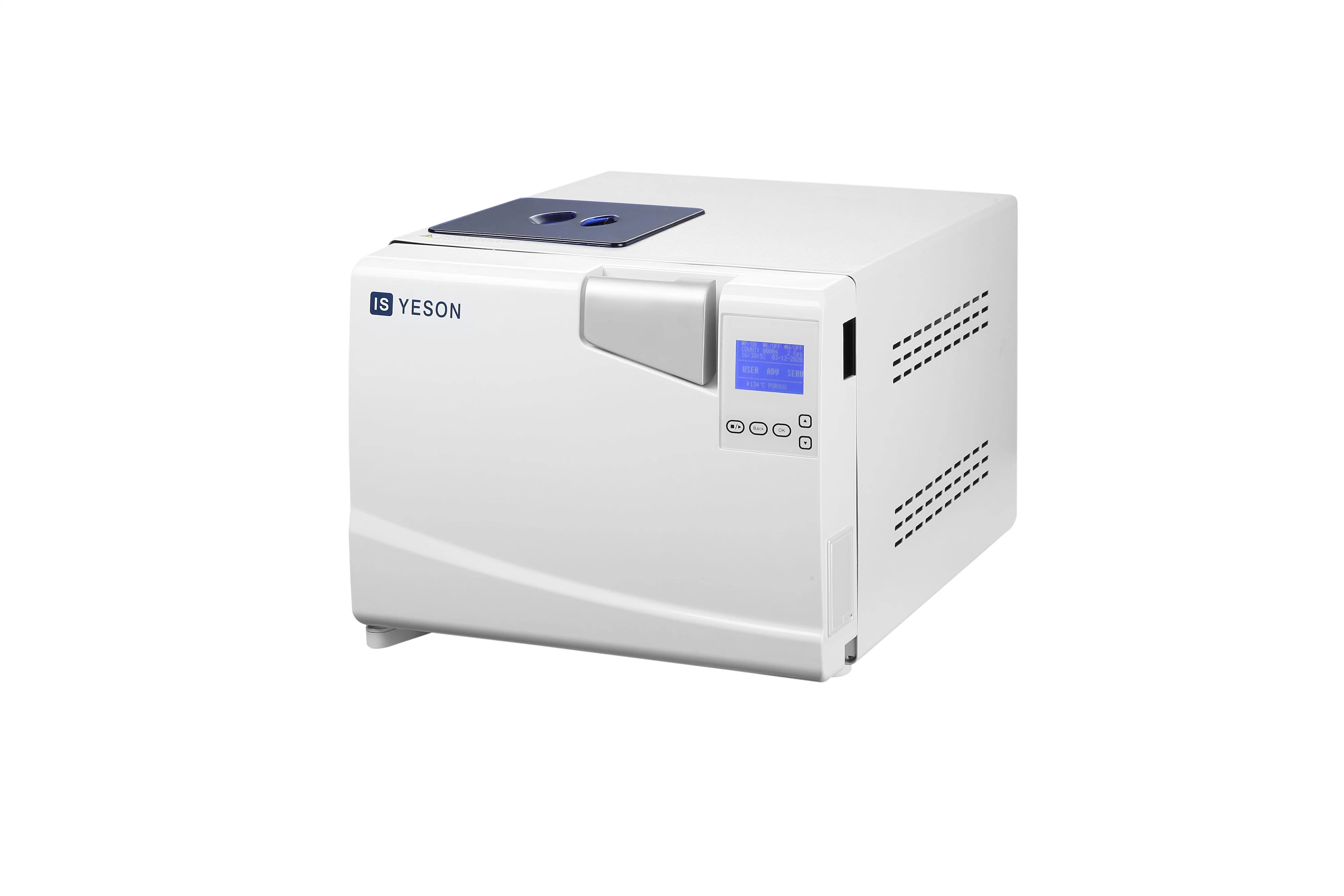 Autoclave à vapeur de table de classe B 8 l pour stérilisation avec écran LCD