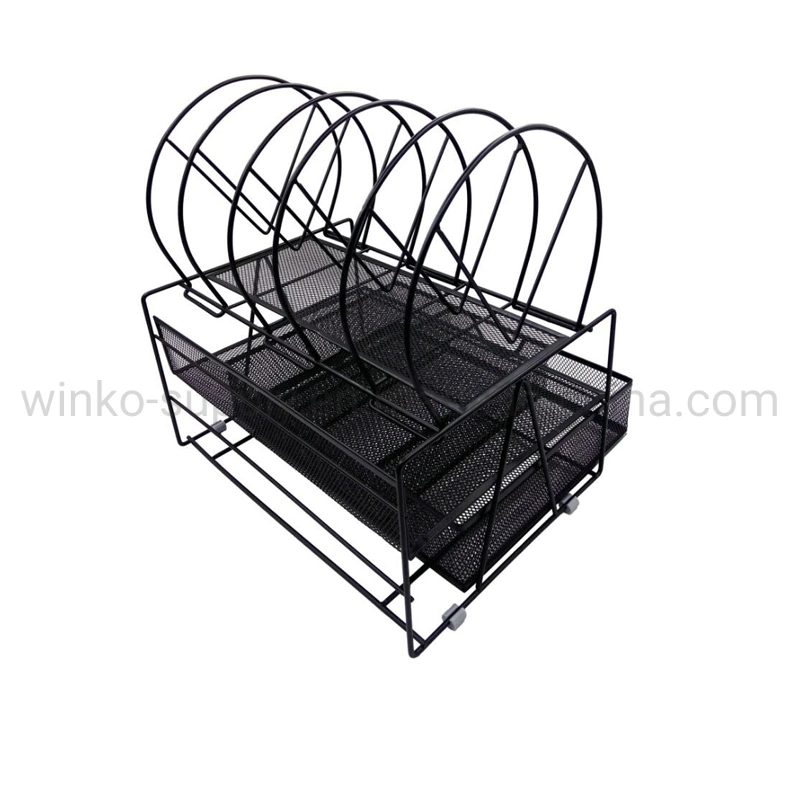 3-Tier File Tray Metal Mesh Stationery for Desktop