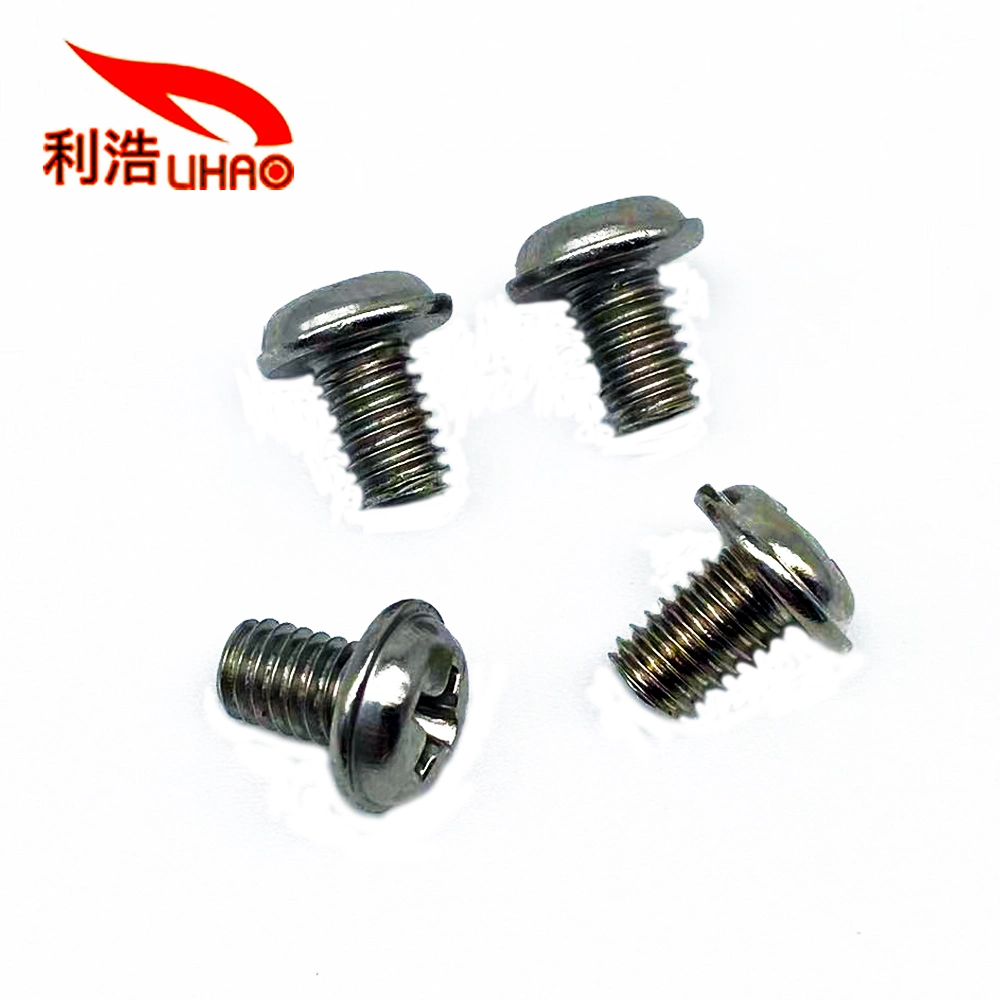 Nickel-Plated Cross Round Head with Pad Machine Wire Machine Tooth Screw