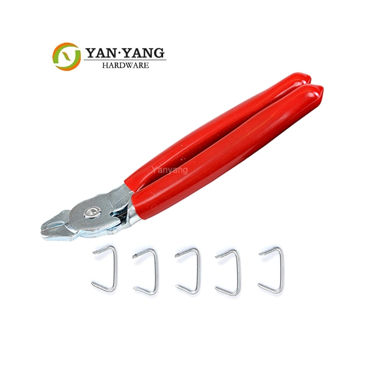 Furniture Hardware Metal Galvanization Red Handle Manual Hog Ring Pliers Tools