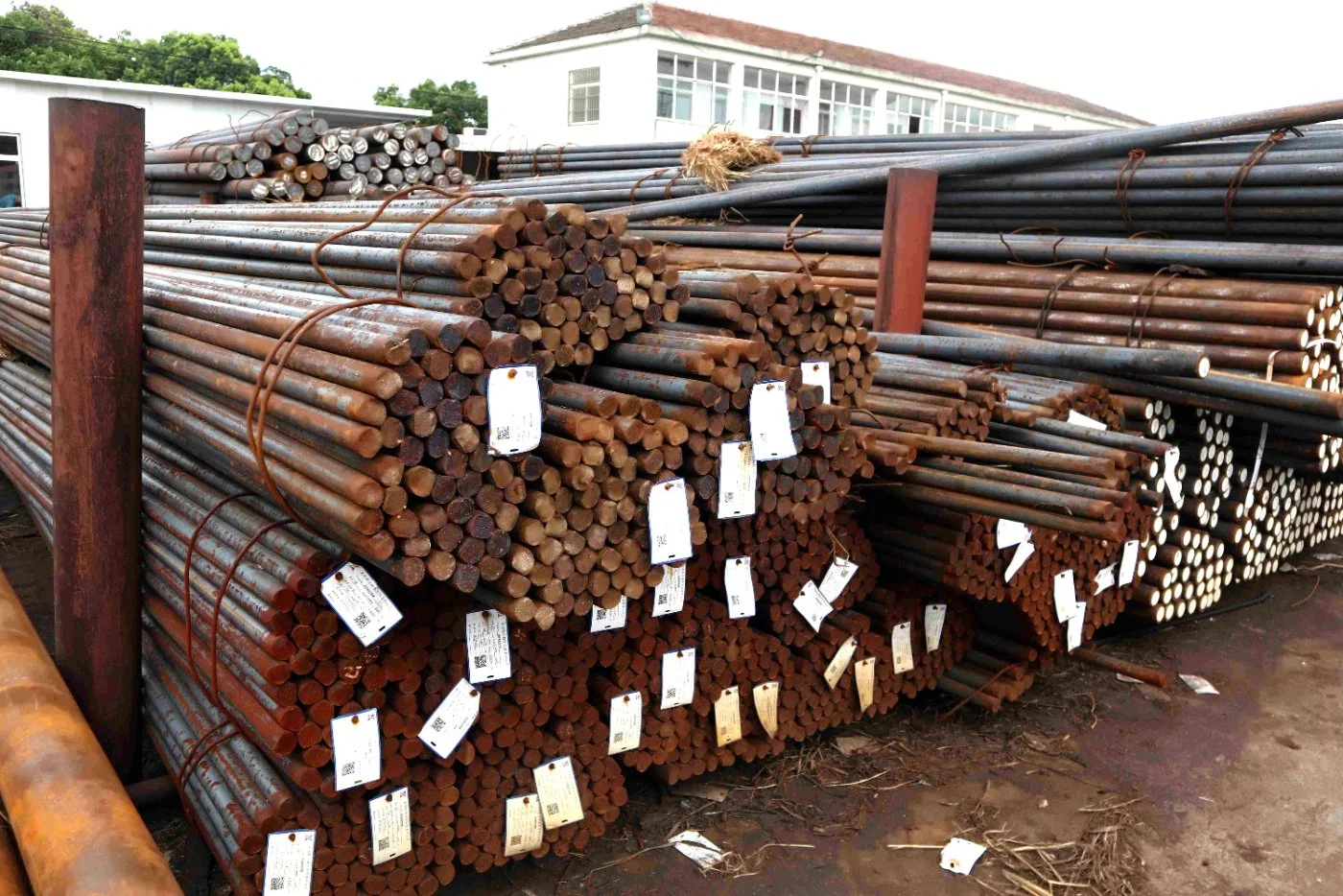 Barras redondas de acero al carbono de hierro laminado en caliente SAE 1045 1020 Barra de acero redonda