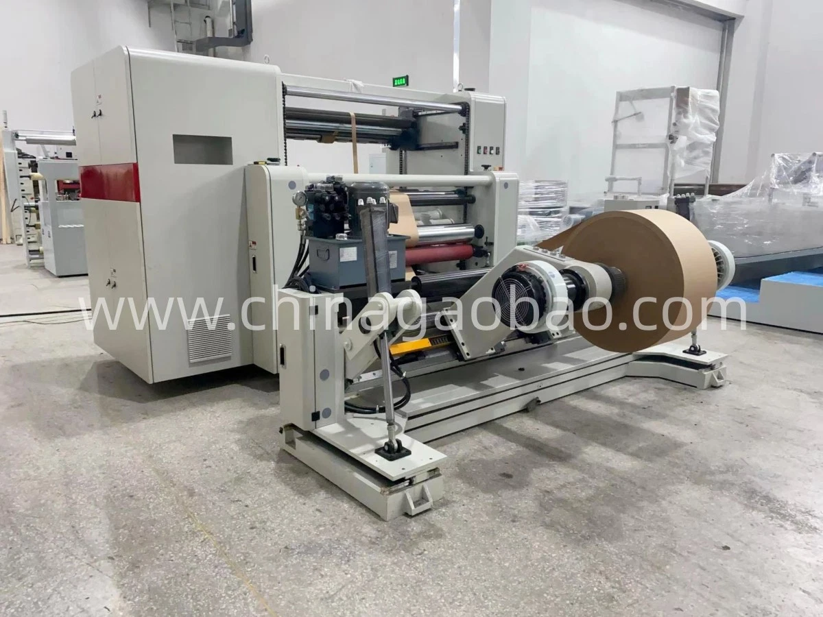 Kraft Paper Jumbo Roll Slitting Rewinding Machine for PE Coated Paper Nonwoven Aluminum Foil Slitting 1600mm Unwinding