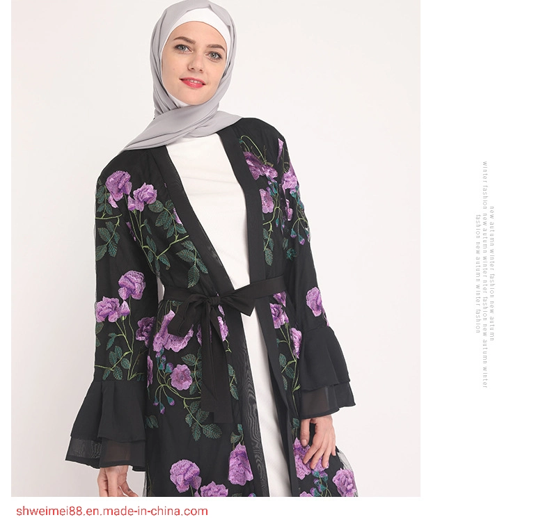2020 Neue Luxus Strickjacke Abaya Kaftan Kimono Frauen Muslim Kleid Islamische Kleidung Mode Kanada USA Koleksi Baju Abaya Modern Malaysia Bekleidungsfabrik