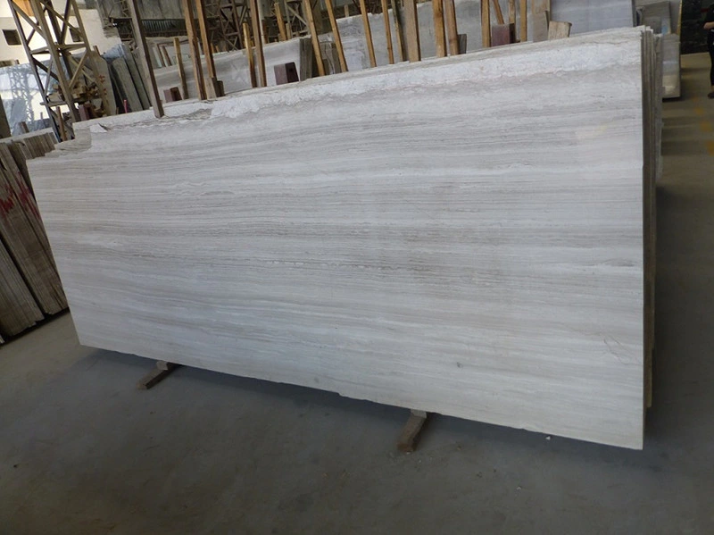 China Silk Georgette White Serpenggiante Timber White Wood Grain Marble