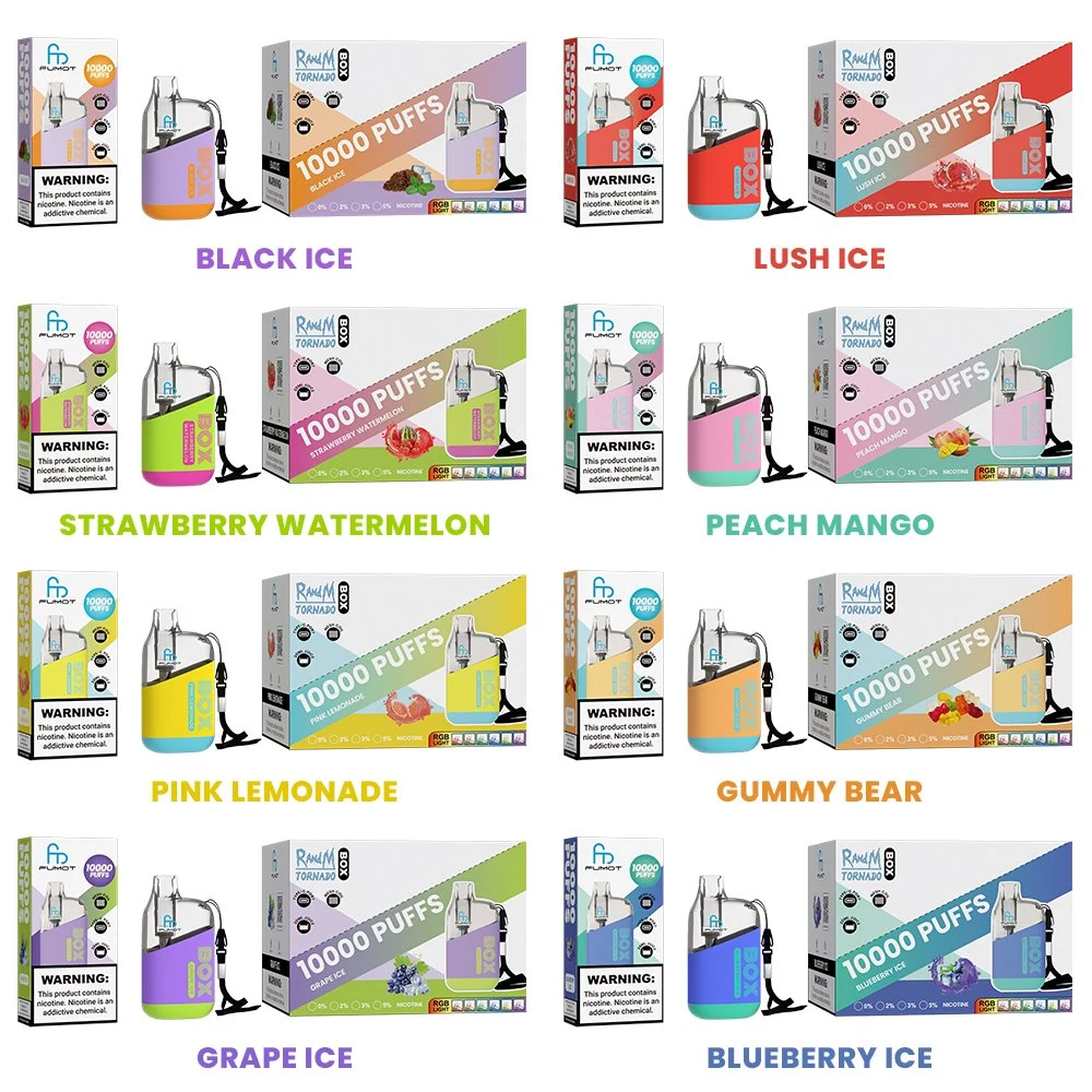 Factory Direct Wholesale/Supplier 14 Flavors Rgg Lights Randm Tornado Box 10000 E-CIGS