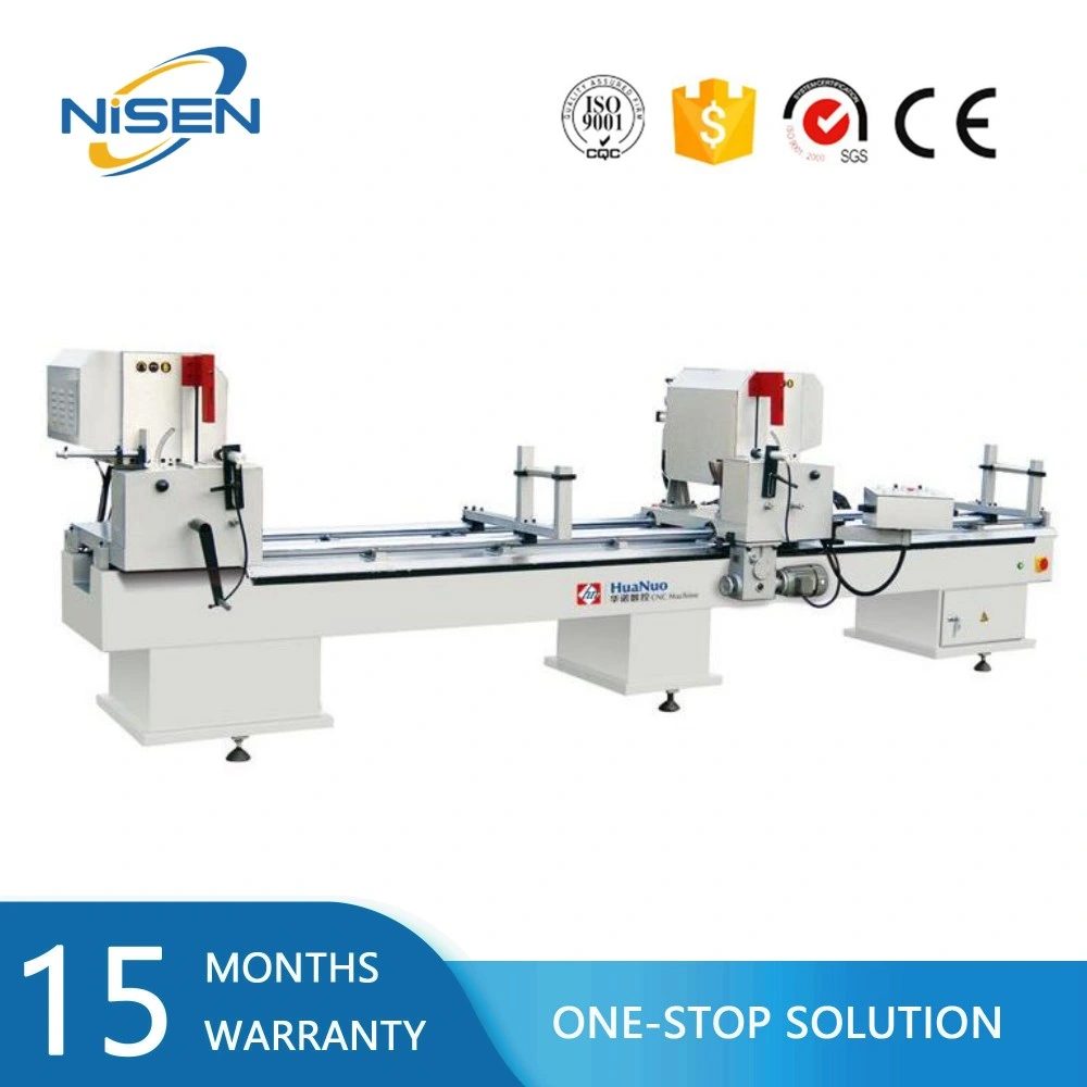 CNC Window Cutting Machinery for UPVC Aluminum Wood Profile Door Build Cutter Tool Double Head Cutting Saw Motor Type Ljz2-450*3700 Nisen