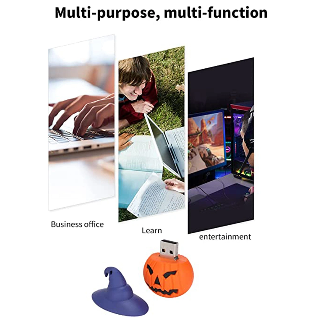 8GB 16GB 32GB 64GB Pumpkin Shape USB 2.0 Flash Drive USB Stick Pen Drive Cle USB 4 En 1 Laptop Computer PC