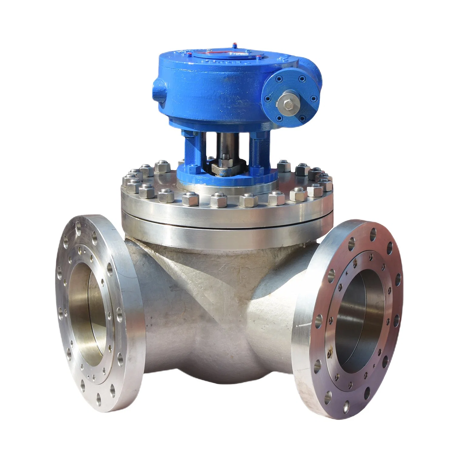 Carbon Steel or Stainless Steel Worm Gear Floating Tee Ball Valve