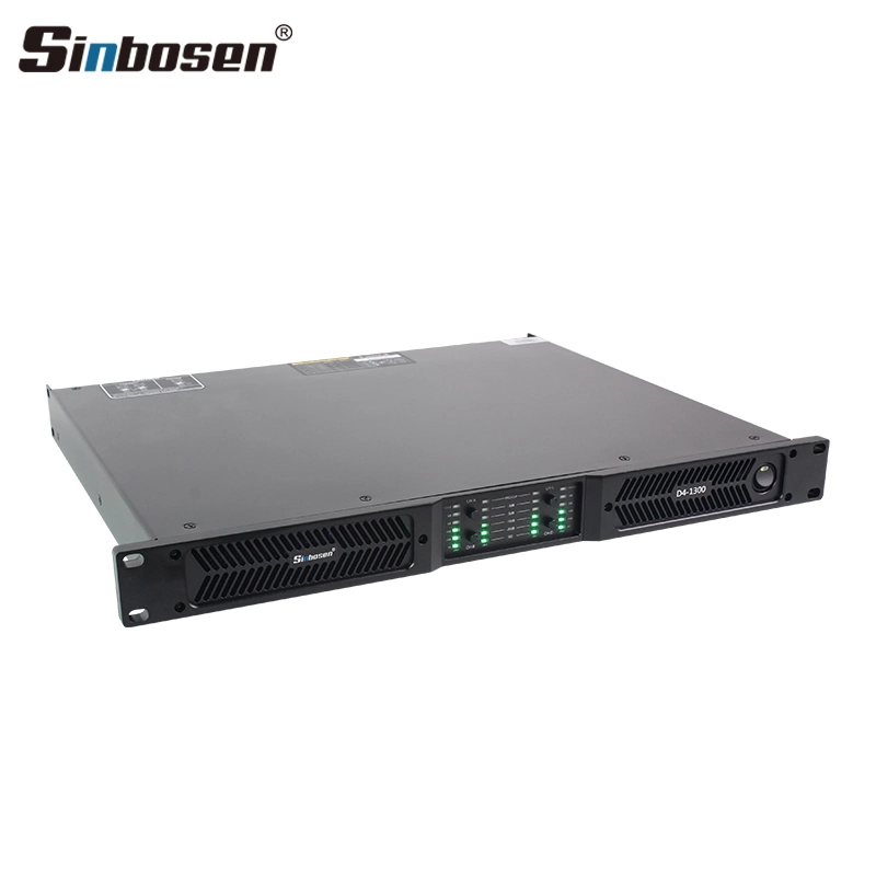 D4-1300 Class D 2 Ohms Stable 4 Channel 1300W Power Amplifier Professional