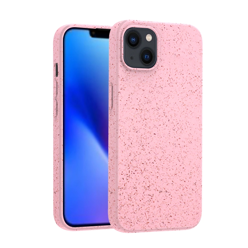 Eco friendly palha de trigo natural reciclar caixa de telefone biodegradável TPU Capa para iPhone 14