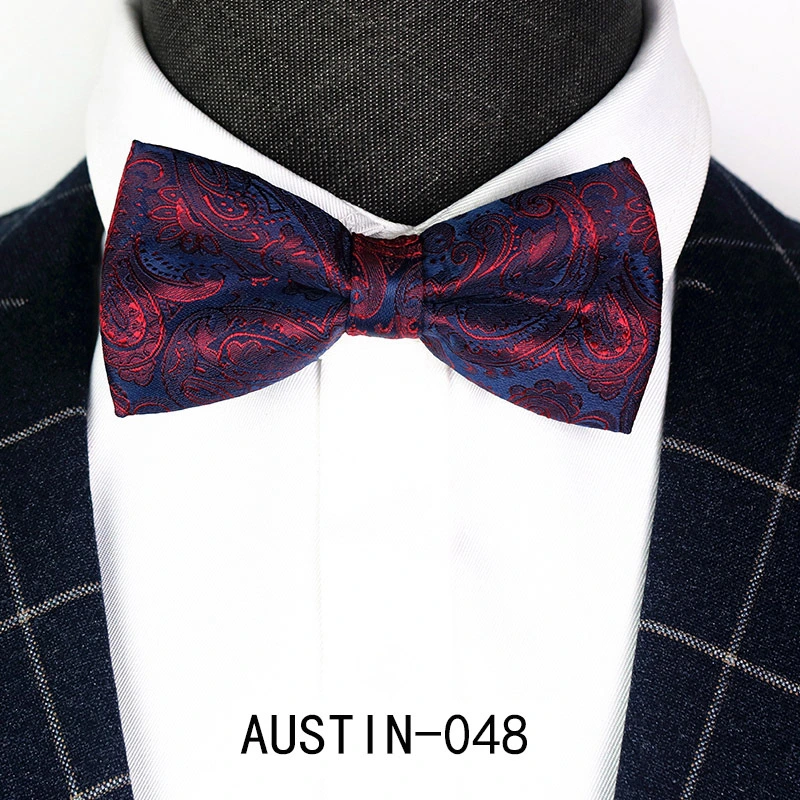 Classic Polyester Woven Tie for Business Wedding Spot Bow Ties