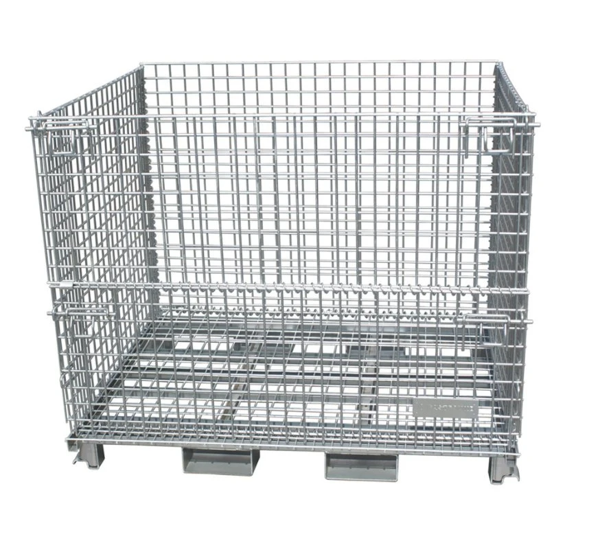 Wire Mesh Pallet Warehouse Steel Stackable Container for Galvanized Metal Box Wine Rack Shelf Heavy Duty Welded or Storage Cage