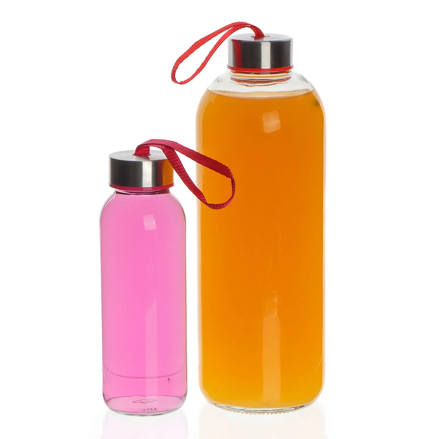 Empty BPA Free Sports Glass Tea Water Bottle with Cloth Protective Sleeve