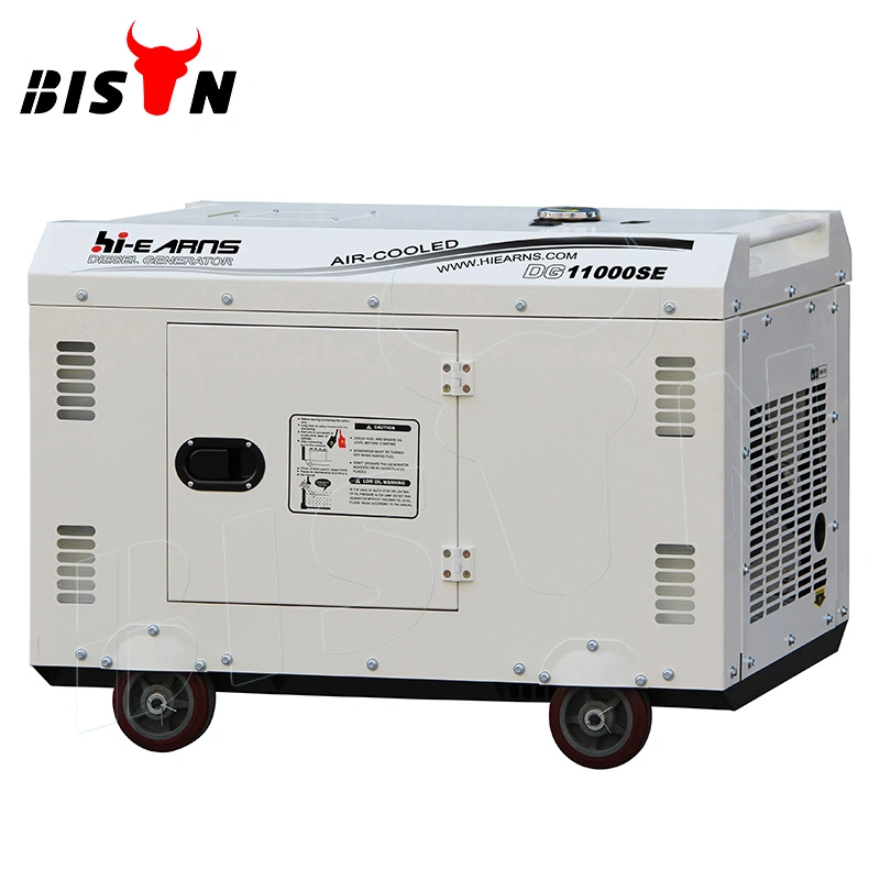 Bison 7 kVA petit générateur électrique diesel Prix 7.5kVA Air Générateurs diesel silencieux c.c. refroidis