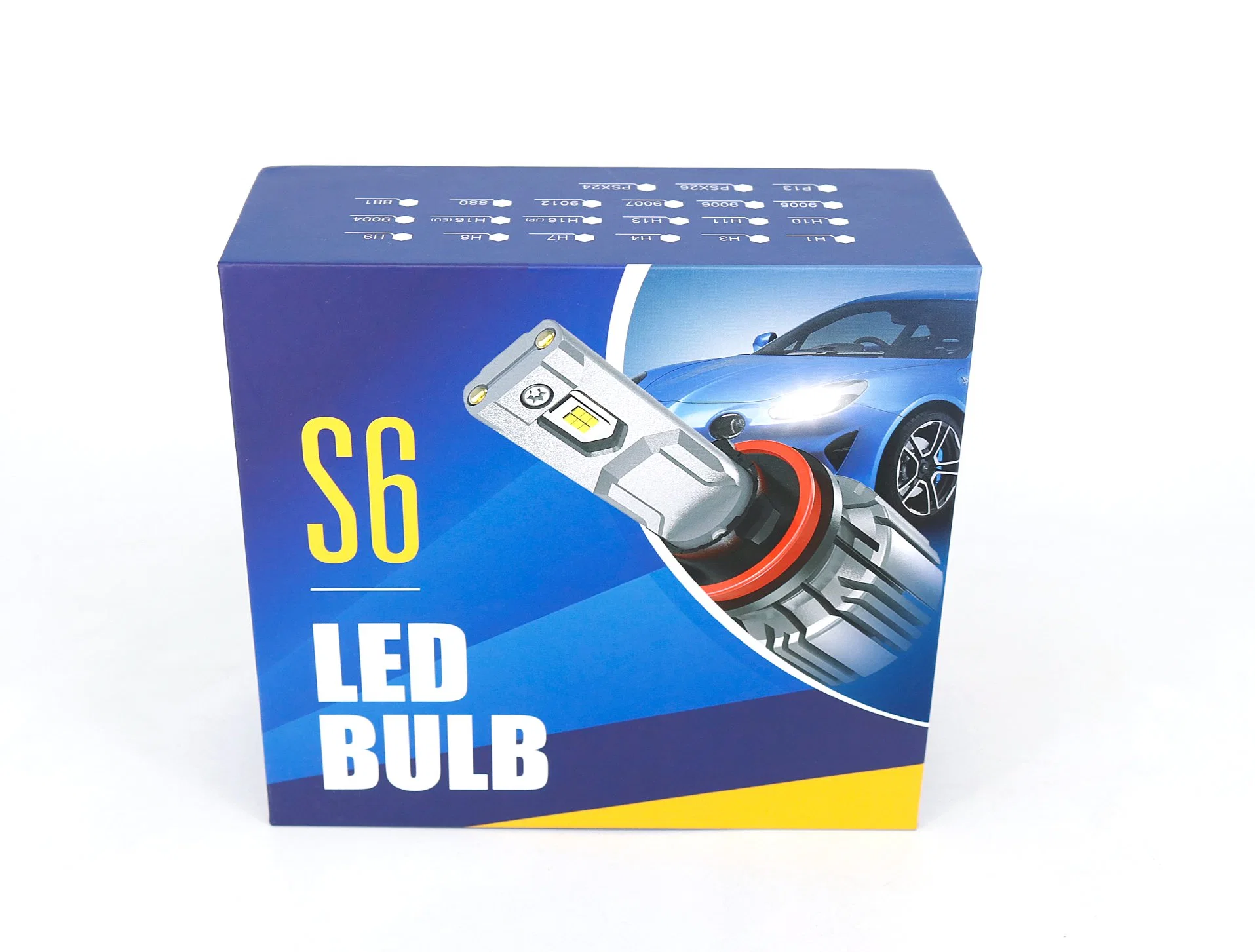 Auto Headlight S6-9005/9006 Fan Less 28W 5400lm LED Headlight Bulb