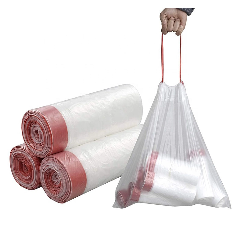 Bbiodegradable Kitchen Office Can Liner 13 Gallon Trash Garbgae Bag with Drawstring Handle on Rolls