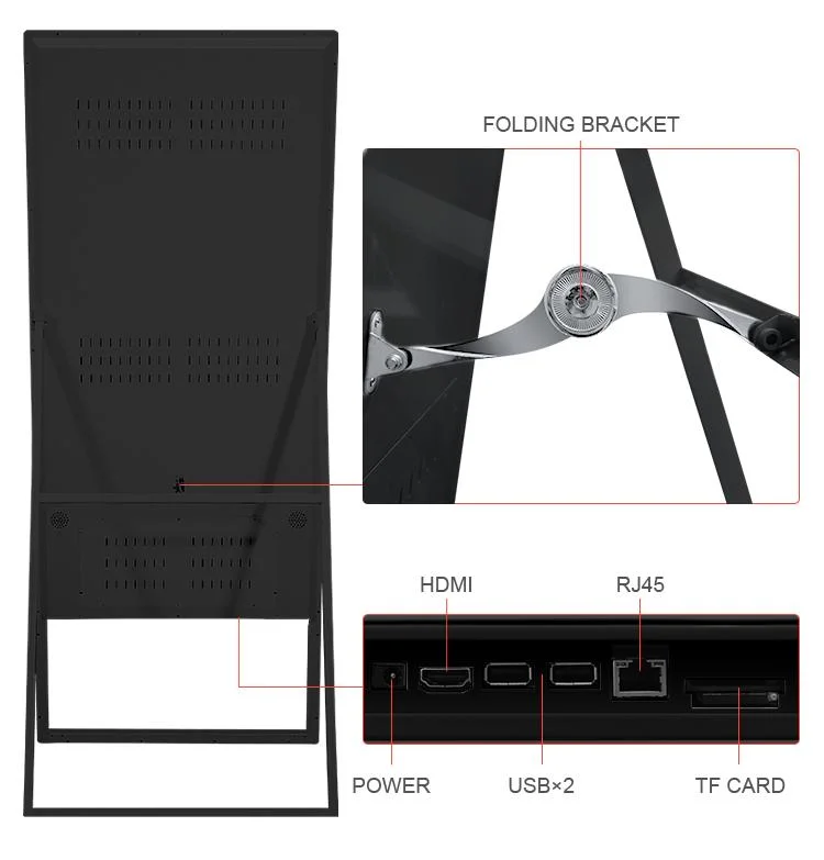 32 43 49 55 Inch WiFi Network Media Player LCD Screen Portable Digital Signage and Displays Advertising