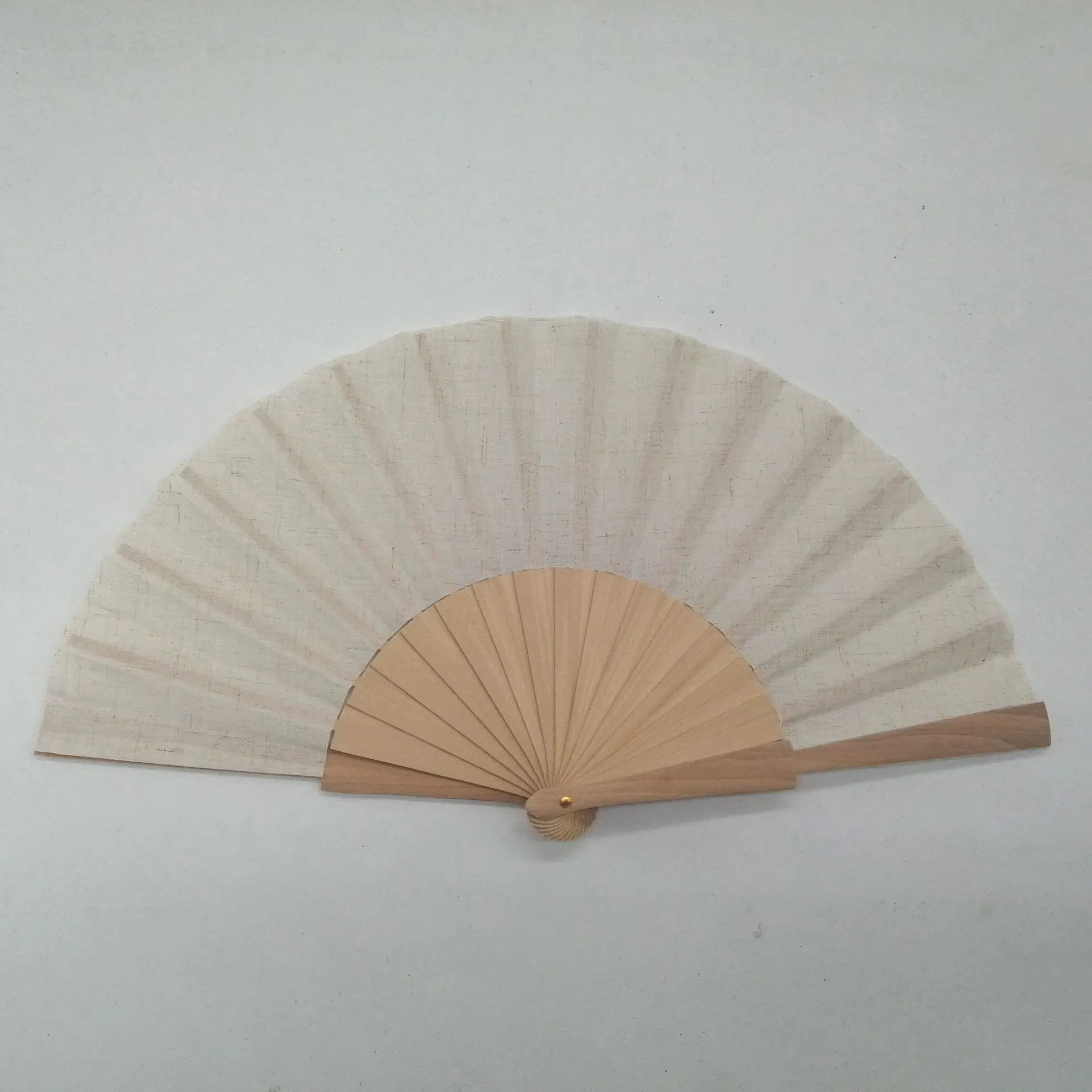 Custom Printing Fabric Foldable Hand Held Fan Bamboo and Wooden Fan