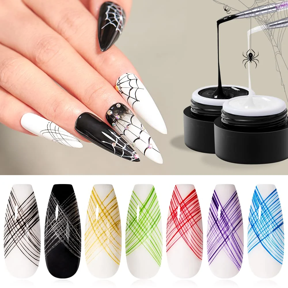 خصص Easy Painting Spider Gel Color Nail Art Design لـ صالون محترف