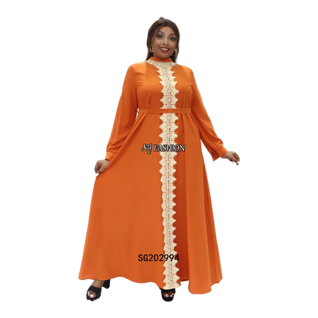 Casual Dresses Lady Fashion Apparel Maxi Standard Robe Africain Abaya Casual Dress