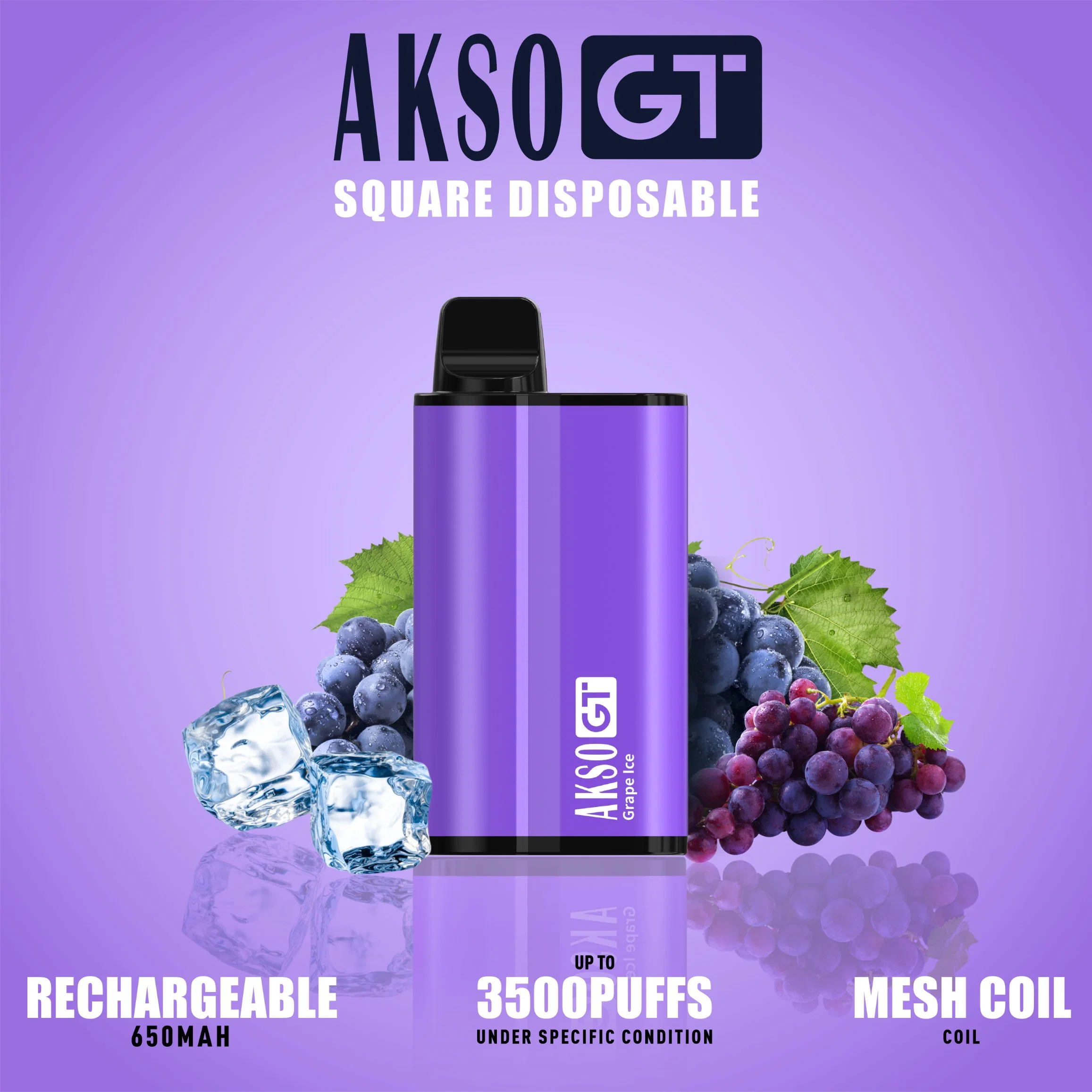 3500 inhalaciones de Vape desechable Cigarrillo Electrónico Desechable recargable de plumas para OEM Akso Gt dispositivo desechable