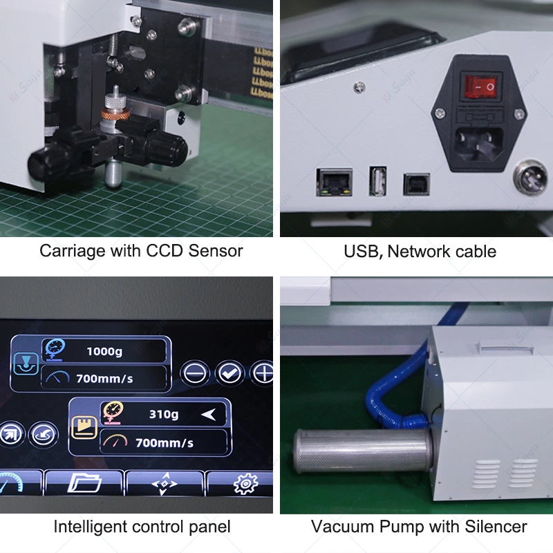 Câmara digital CCD Único Arquivo &amp;Modo de matriz Cortador morrem de mesa/máquina de corte de contorno inteligente