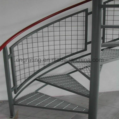 Stair Tread with Vertical Striped Plate Nosing