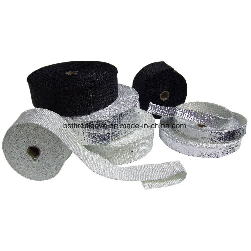 China Manufacturer Reinforced with Fiberglass Stainless Steel Wire Pipe Hose Protection Fireproof Heat Resistant High Temperature Insulation Ceramic Fiber Tape