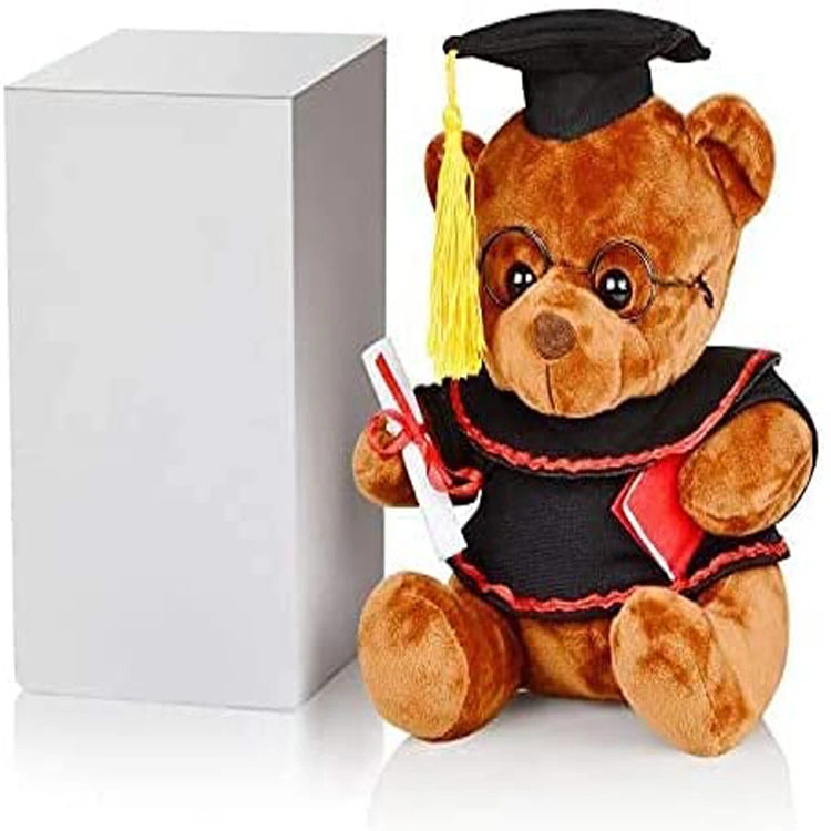 Factory Customized Cute Plush Toy Graduation Bear Doll to Give Children Birthday Gifts