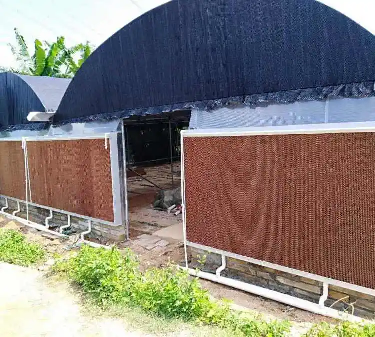 Wet Curtain Wall Poultry Farm Ventilation Cooling Equipment Greenhouse Galvanized Sheet Evaporation Cooling Pad