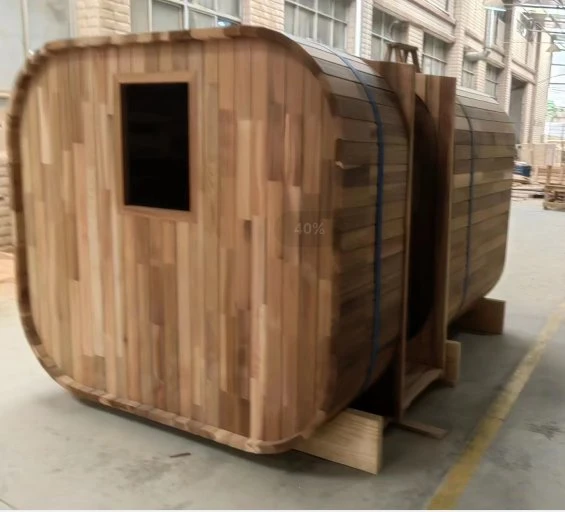 Factory Custom Outdoor Luxury Sauna High quality/High cost performance Wooden Barrel Prefabricated Sauna