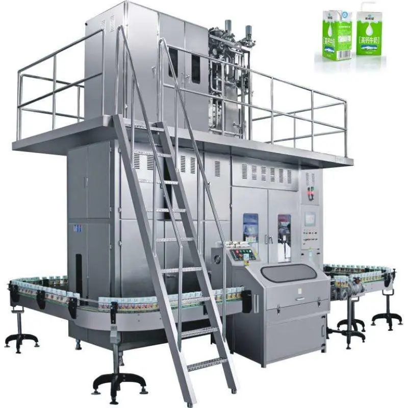 Genyond Factory Juice Milk Drinks Paper Carton Brick Pack Aseptic Filling Machine