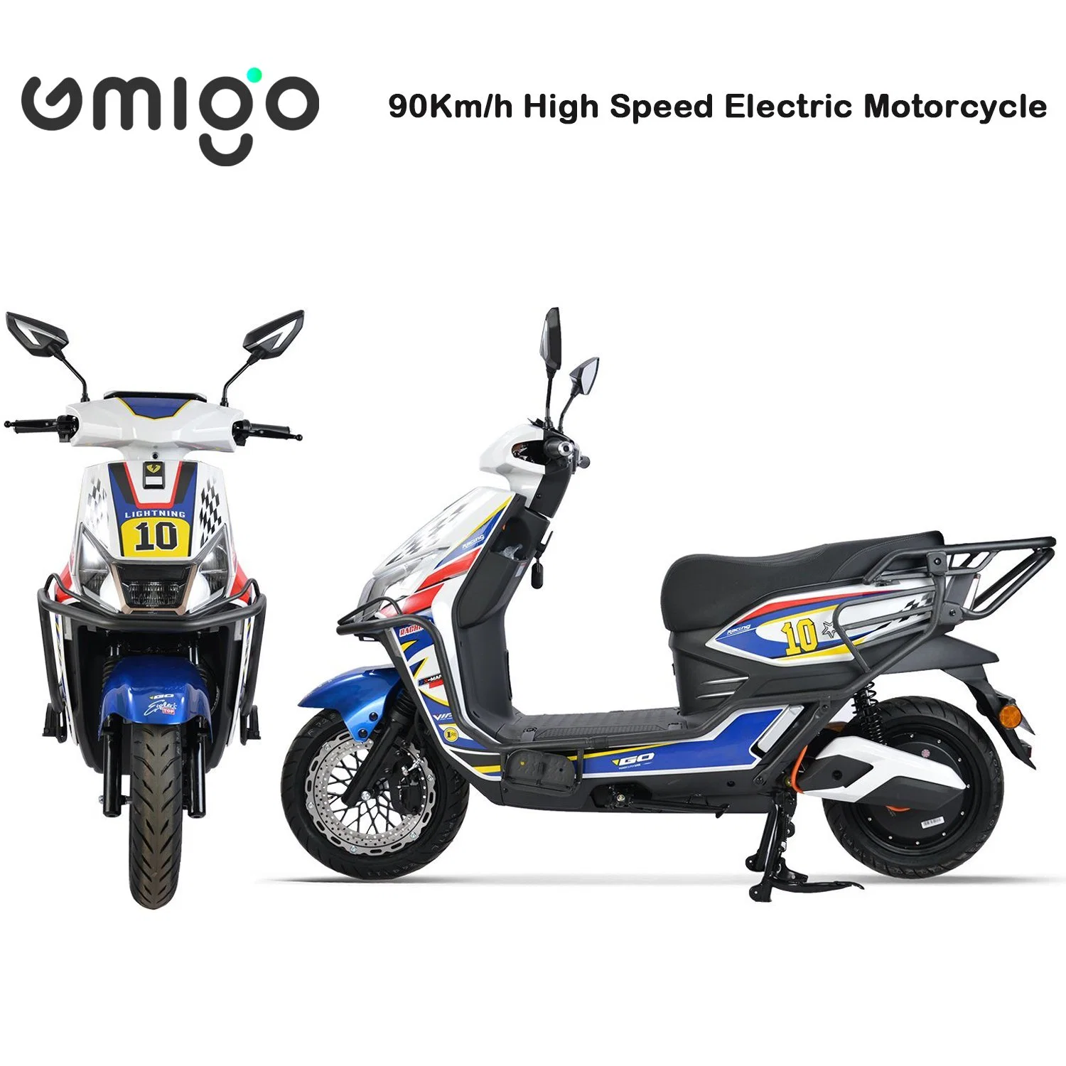 Высокоскоростной высокоскоростной высокоскоростной электрический мотоцикл мощностью 90 Вт с дальним диапазоном 4000Вт