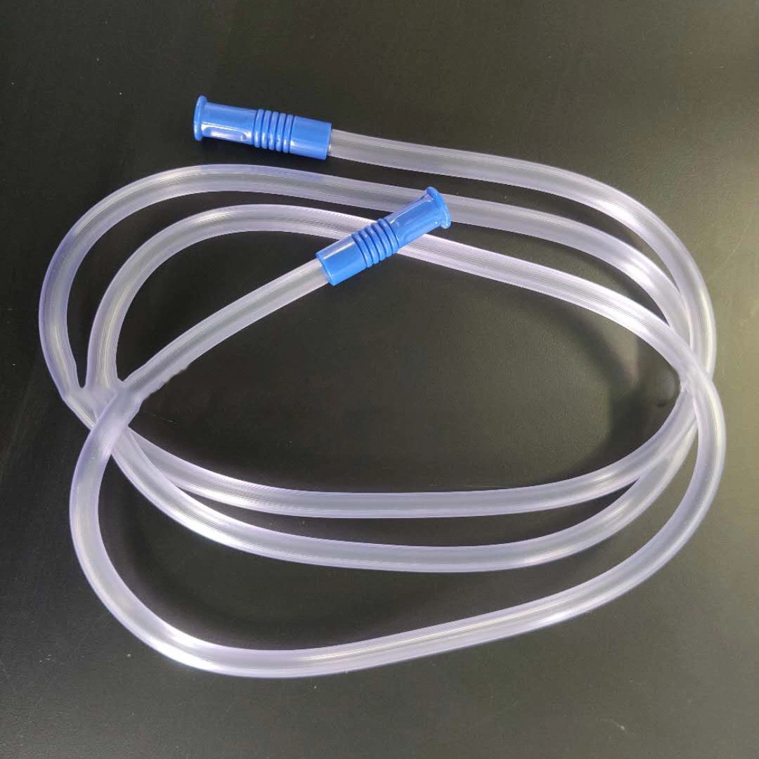 Medical Disposable Clear Suction Connection Tube with Yankauer Handle Suction Tube