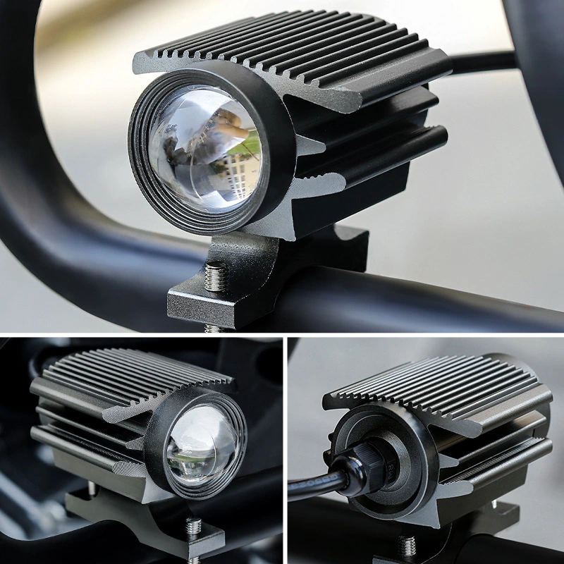 12-85V Motorcycle Headlight LED Lamp Waterproof Electric Vehicle Headlamp Fog Light Projector Lens Spotlight Dual Color