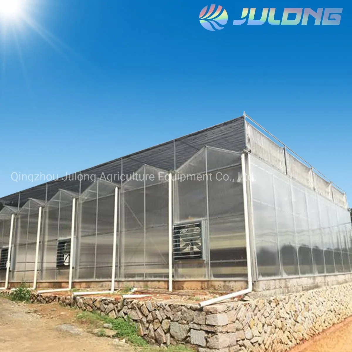 Venlo Type Polycarbonate Greenhouse for Garden House with CO2 Controller